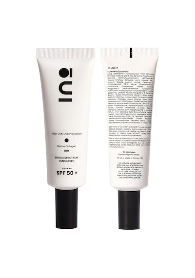 Cilt Tonu Eşitleyici Saf Kolajen Yüksek Korumalı 01 Light Spf50+ Yüz Güneş Kremi 50 Ml