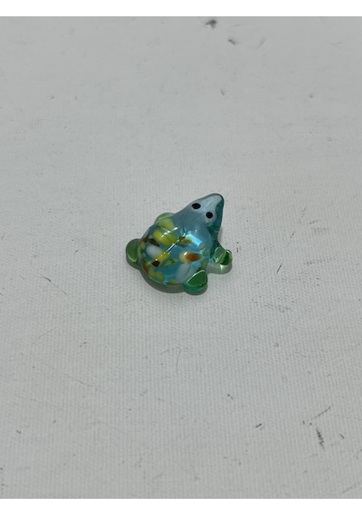 El Yapımı Mini Murano Cam Kurbağa Biblo A161-07