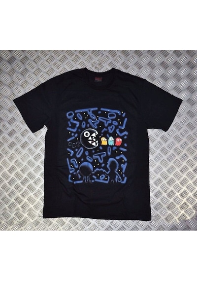 Stoned&Fame Unisex Pacman Baskılı T-shirt SIYAH
