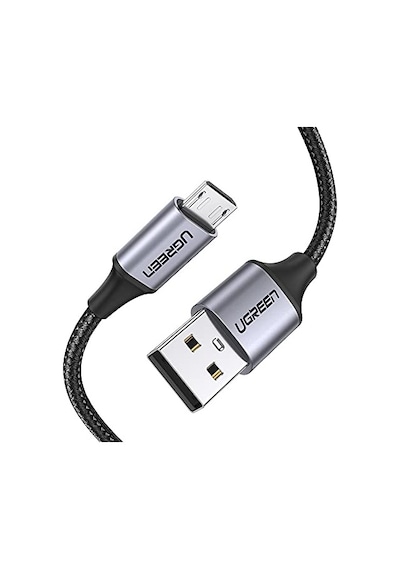 Örgülü Micro-usb &amp Usb-a Data Ve Şarj Kablosu, 1.5 Metre, Siyah Diğer