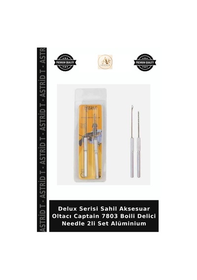 Delux Serisi Sahil Aksesuar Oltacı Captain 7803 Boili Delici Needle 2li Set Alüminium standart