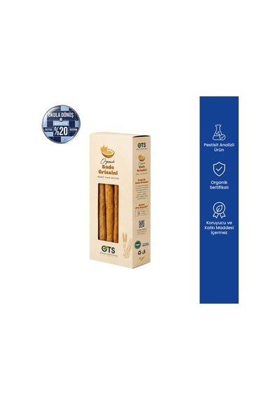 Ots Organik Sade Grisini 75 Gr Organik Sertifikalı, Pestisit Analizli 75 G