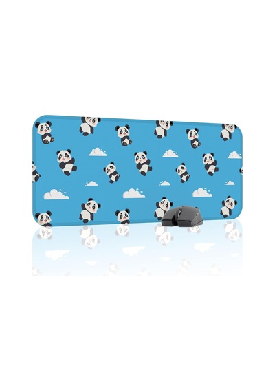 Panda Oyuncu Gaming Mouse Pad Kauçuk Kaymaz Taban Mousepad V1, 70x30 Xl