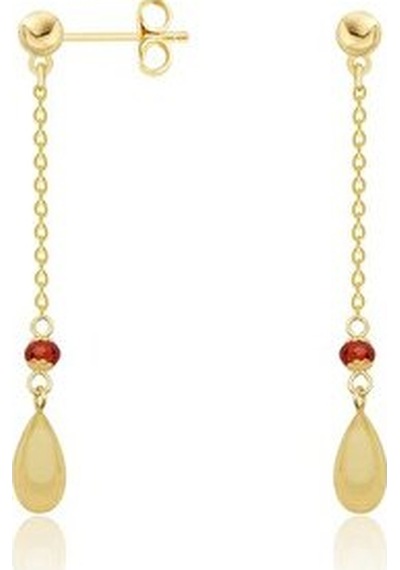 Tektaş - Sarı Altın 14 Ayar Sallantılı Küpe N11.19374