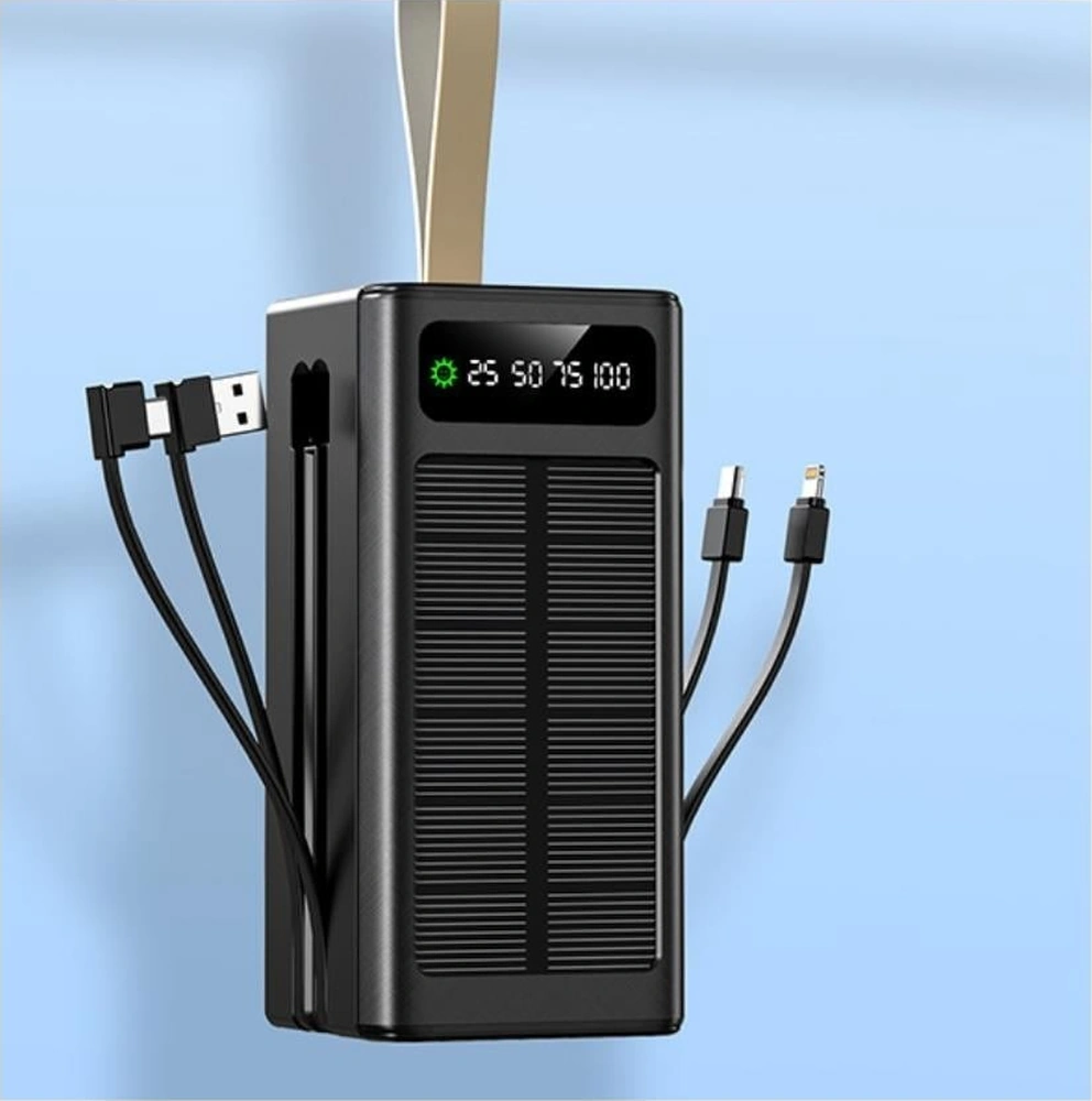 B07 Güneş Enerjili 50000 Mah Taşınabilir Powerbank, Hızlı Şarj, Çift Usb Çıkışlı, Acil Durum Ve Kamp İçin Dayanıklı Taşınabilir Batarya-1461