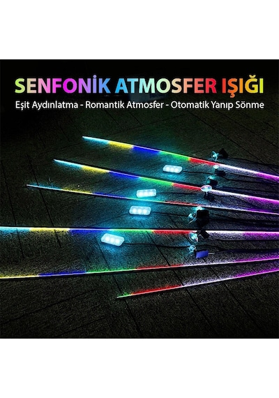 Araç İçi Atmosfer Ambiyans Led Neon 64 Renk Rgb App Kontrollü 18 Parça