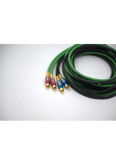 Bakır Amfi Rca Kablosu - 2 Giriş 4 Çıkış Anfi Rca Kablosu - 1 Metre - El Yapımı Tam Bakır - 1 Metre