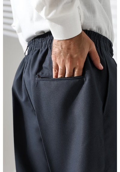 Erkek Beli Lastikli Cepli Hac Ve Umre Kışlık Yün Efektli Şalvar Pantolon - Mavi İsr Mavi Erkek Beli Lastikli Cepli Hac Ve Umre Kışlık Yün Efektli Şalvar Pantolon - Mavi İsr Mavi