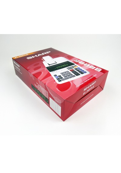 Sharp El-2607lg Aydınlatmalı Büyük Ekranlı Hızlı Ve Sessiz Baskılı Şeritli Hesap Makinesi Açık Gri