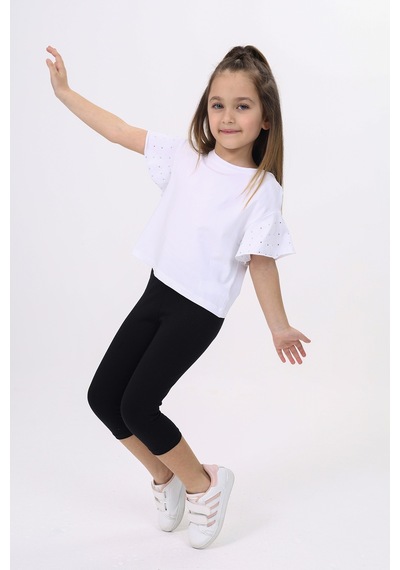 Toontoy Kids Toontoy Kız Çocuk Tişört Beyaz