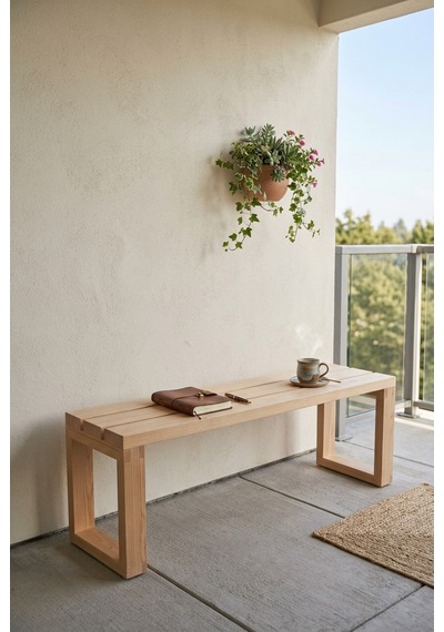Julie Bench Naturel Bank 30x100 Ham Ladin Ağacı Ham Ahşap