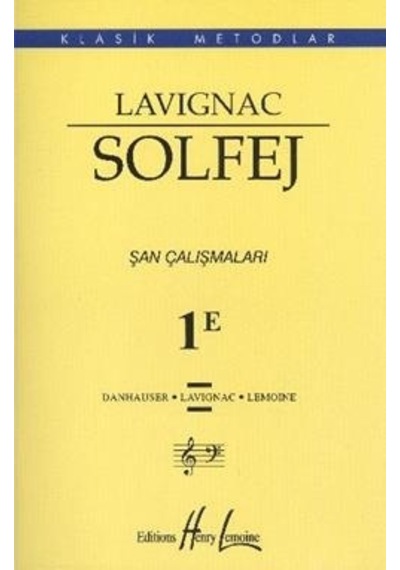 Solfej - Şan Çalışmaları - 1E - Hernry Lemoine - Dost Kitabevi