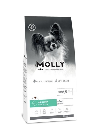 Molly Düşük Tahıllı Hypoallergenic Somonlu Küçük Irk Yetişkin Köpek Maması 2 Kg