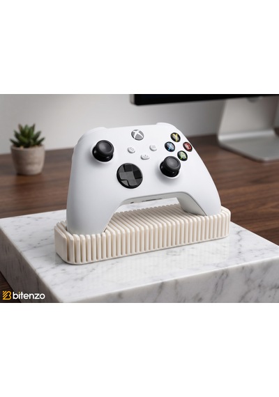 Izgara Tasarım Masaüstü Oyun Kolu Standı, Gamepad Tutucu - Beyaz