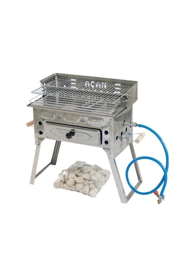 Açan T-4 Pervazlı Krom Tüplü Mangal 35 x 50 CM Gri
