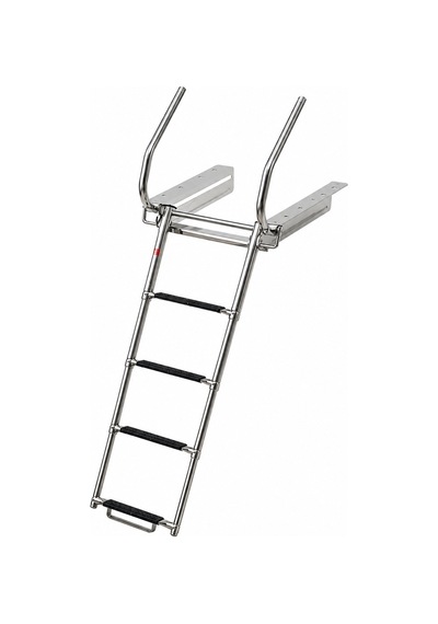 Erol Tutamaklı Teleskopik Merdiven 4 Basamaklı Platform Altı Kızaklı 254x1577 mm