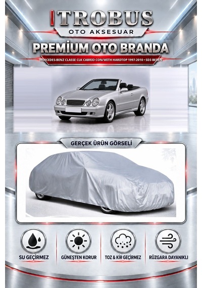 Mercedes-benz Classe Clk Cabrio Con/with Hardtop 1997-2010 Uyumlu Premium Araba Brandası Oto Branda Sd3 Beden