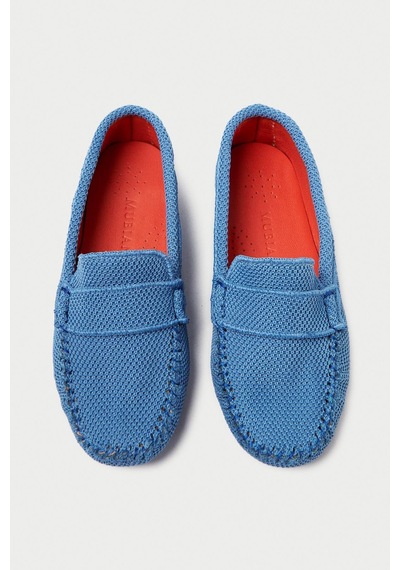 Mubiano Summer Kadın Triko Mavi Babet & Loafer -mstb2020-m Mavi