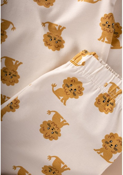 Cigit Pijama Takım 1-7 Yaş Ekru