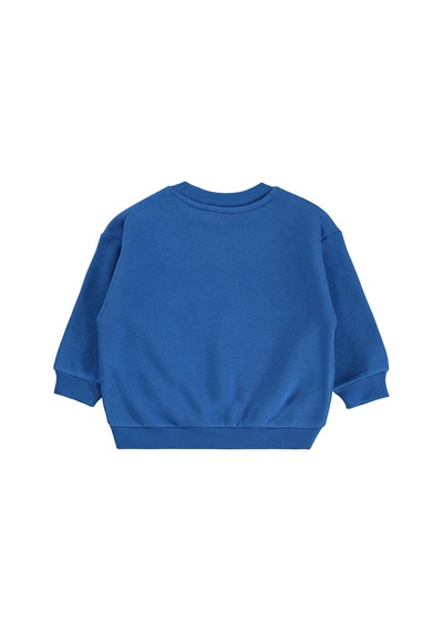 Civil Boys Baseball Baskılı 2-5 Yaş Sweatshirt - Mavi Saks Mavisi