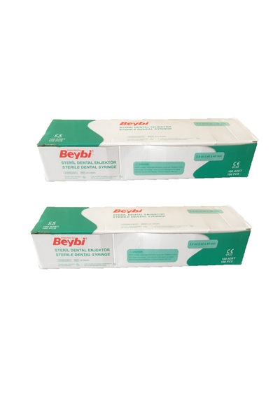 Beybi Steril Dental Enjektör 2.5ml 0.40 40 Mm 100 Adet 2 Kutu