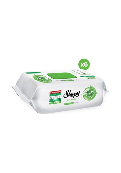 Sleepy Pine Yüzey Temizlik Havlusu&mendili Çam Ferahlığı 6x100 600 Yaprak Beyaz