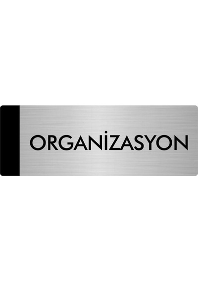 Metal Yönlendirme Levhası, Departman Kapı Isimliği Organizasyon 5x20 Cm Gümüş Renk
