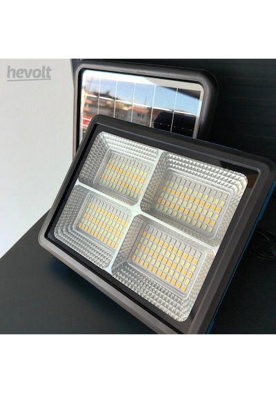 Solar Led Şarjlı Projektör 200w Güneş Enerjili Taşınabilir Solar Panelli 3 Renk Işıklı Çakar Fonksiy Çok Renkli
