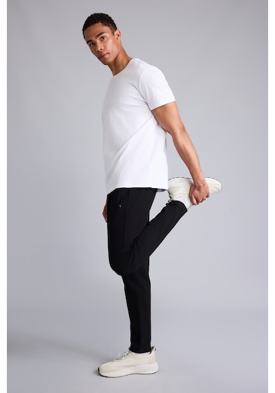Defacto Slim Fit Fermuarlı Basic Standart Paça Sporcu İnce Jogger Eşofman Altı S3309az26aubk81 Siyah-bk81
