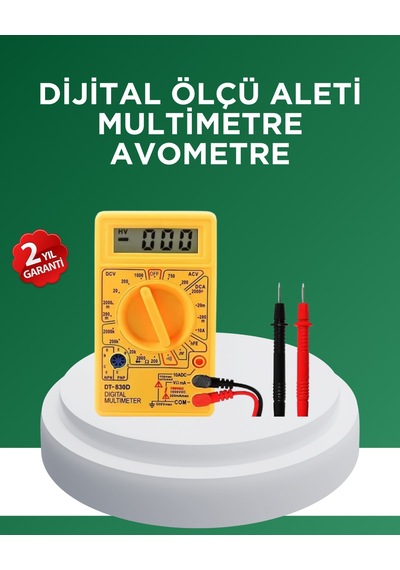 Dijital Multimetre Ölçü Aleti Ac Dc Ölçüm Ve Lcd Ekranlı - Lisinya