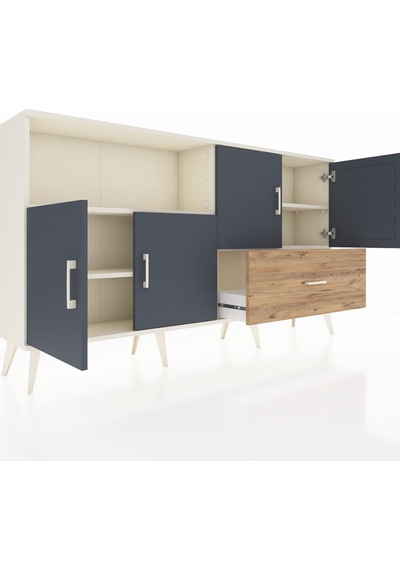 Arges Konsol 4 Raflı Tek Çekmeceli 4 Kapaklı 176x30x99 Aytaşı-ant Aytaşı-antrasit/çam Arges Konsol 4 Raflı Tek Çekmeceli 4 Kapaklı 176x30x99 Aytaşı-ant Aytaşı-antrasit/çam