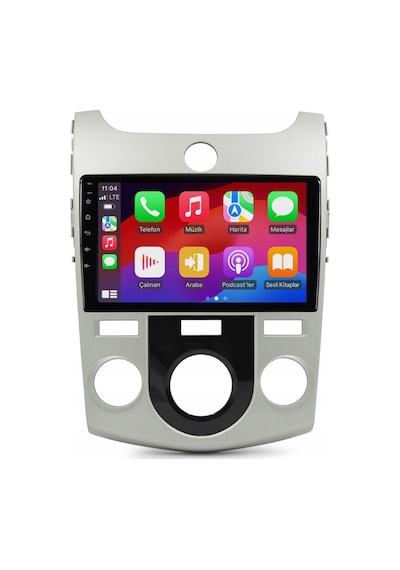 Kia Cerato Araç Multimedya Android Ekran Carplay Navigasyon Double Teyp 2+32 9" 08-13 Silver Blueway