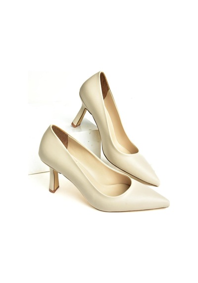 Fox Shoes U820720009 Ten Kalın Topuklu Kadın Ayakkabı Ten