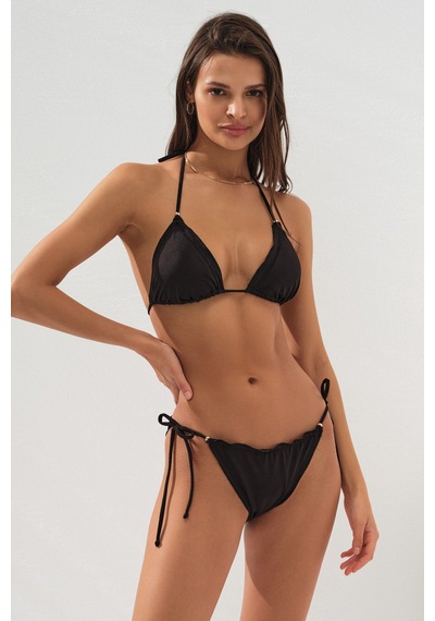 Pierre Cardin Fırfırlı Üçgen Bikini Takım Siyah 231240 231240 Sıyah