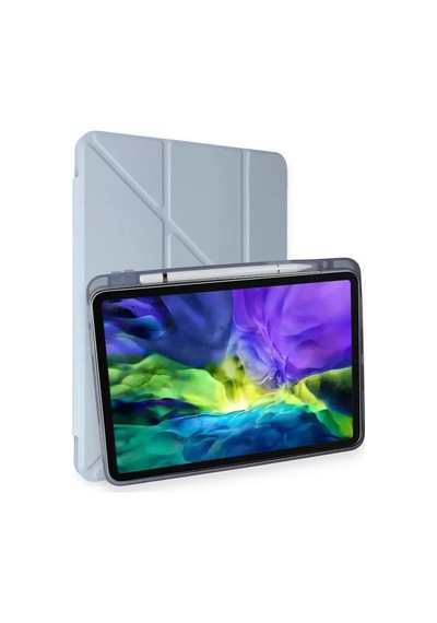 Newface Apple iPad Uyumlu Air 4 10.9 Kılıf Kalemlikli Mars Tablet Kılıfı - Mavi