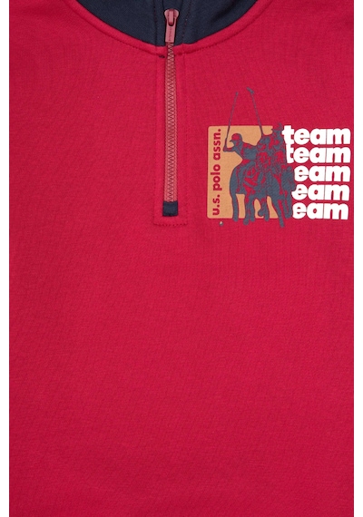 U.s. Polo Assn. Erkek Çocuk Sweatshirt 50316610-vr104 Koyu Frambuaz/dark Raspberry