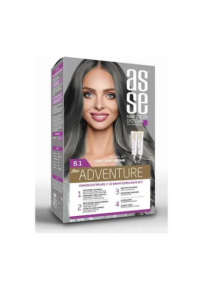Asse Adventure Saç Boyası 8.1 Açık Küllü Kumral