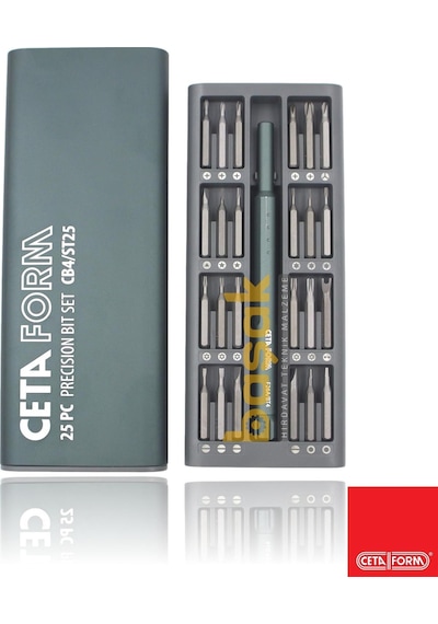 Ceta Form 25 Parça Hassas Bits Uç Takımı Cb4/st25