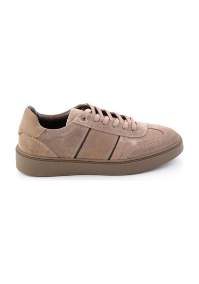 Bambi Vizon Süet Hakiki Deri Erkek Sneaker E01789045102