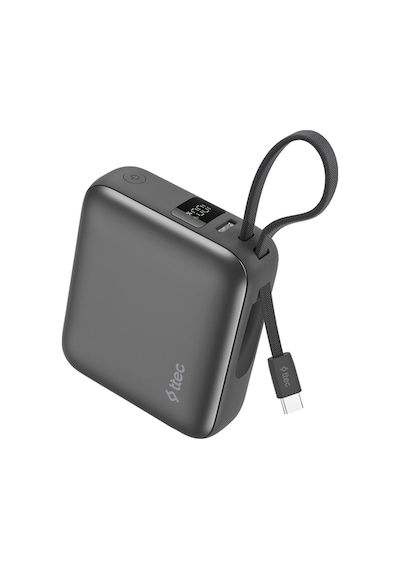 Ttec 2BB232GR Recharger Mini LCD 10.000 mAh PD 35W USB-C Dahili Kablolu Taşınabilir Hızlı Şarj Aleti