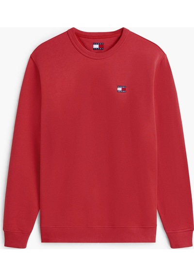 Tommy Jeans Tjm Regular Badge Crew Ext Kırmızı Erkek Sweatshirt-16426