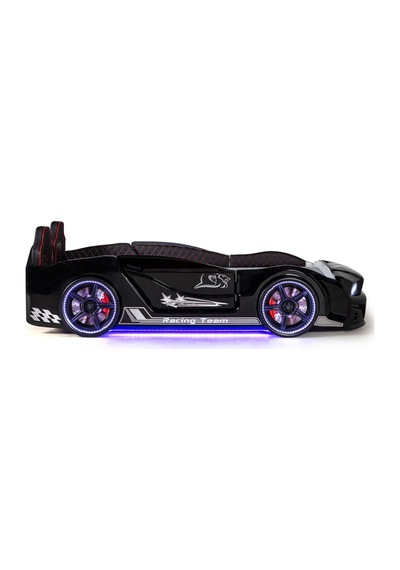 Bazalı Arabalı Yatak Siyah Kapıları Açılan Mustang Full Ledli Kumandalı Ve Müzikli + Ortopedik Yatak 90x190 Cm Bazalı Arabalı Yatak Siyah Kapıları Açılan Mustang Full Ledli Kumandalı Ve Müzikli + Ortopedik Yatak 90x190 Cm