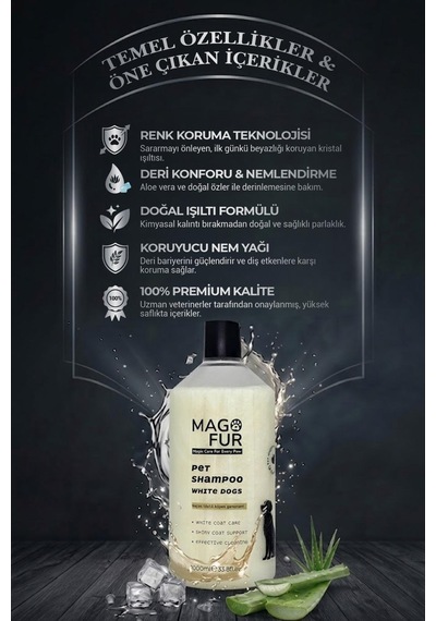 Mago Fur Beyaz Tüylü Köpek Şampuanı - 1000 Ml