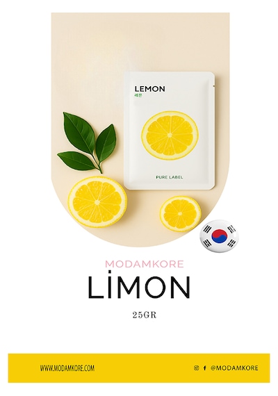 Modamkore Limonlu Kore Yüz Maskesi C Vitamini Aydınlatıcı