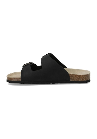 Lumberjack Jolıe Nu 4fx Hakiki Deri Siyah Comfort Casual Anatomik Terlik 001
