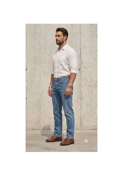 Levi's 501 Original Fit Premium Denim Erkek Klasik Kot Pantolon--3306 Kot Mavi