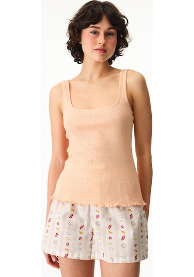 Penti Somon Morning Time Pamuklu Şortlu Pijama Takımı