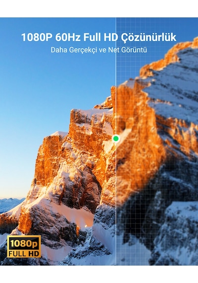Ugreen 10135 Hdmı Dvı 1080p Çift Yönlü Görüntü Aktarma Kablosu