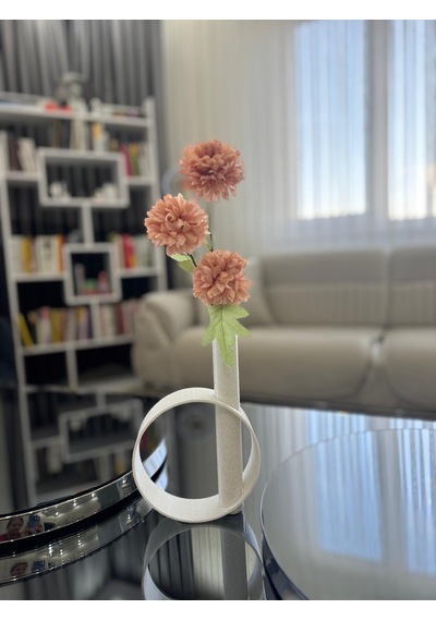 Modern Dekoratif Vazolu Biblo Minimalist Tasarım Masa & Salon Aksesuarı Mermer