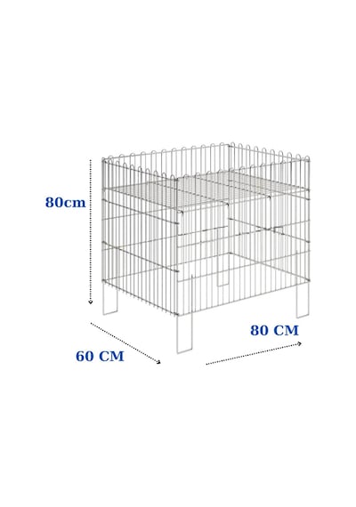 Katlanır 60x80x80 Cm Tel Sepet Havuz Sepet Market Sepeti